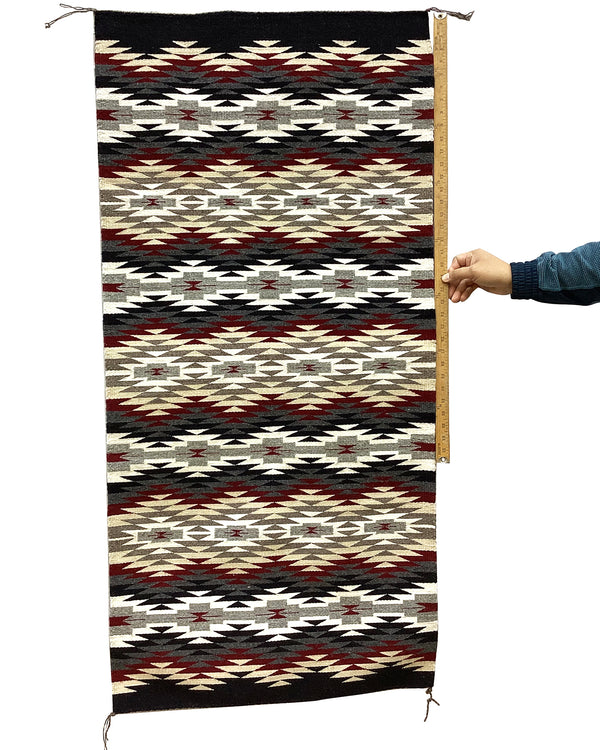 Isabel John, Rug, Wide Ruins, Navajo Handwoven, 26.5” x 55.5”