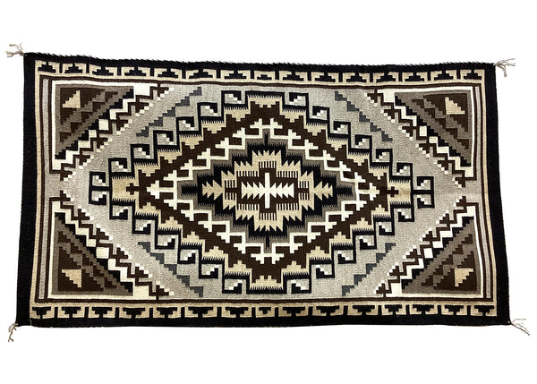 Jorraine Mike, Rug, Two Gery Hills, Navajo Handmade, 34''x 63''