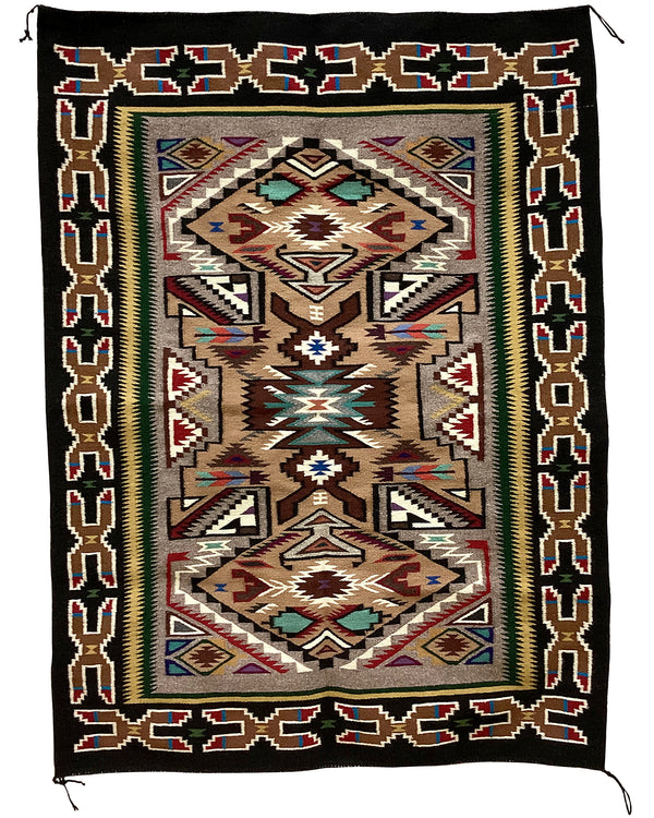 Rosemary Sagg, Rug, Teec Nos Pos, Navajo Handwoven, 44” x 60”