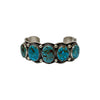 Darrell Cadman, Bracelet, Kingman Turquoise, Silver, Navajo Handmade, 7"