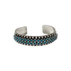 Vincent Shirley, Bracelet, Two Row, Kingman Turquoise, Navajo, 6 3/4"