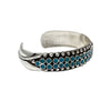 Vincent Shirley, Bracelet, Two Row, Kingman Turquoise, Navajo, 6 3/4"