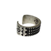 Elvira Bill, Bracelet, Heavy Silver, Stamp Design, Silver, Navajo, 7 3/4"