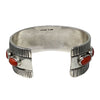 Tillie Jon, Bracelet, Coral, Sterling Silver, Navajo Handmade, 6 3/4"