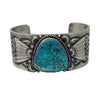 Sheila Tso, Bracelet, Water Web Kingman Turquoise, Navajo, 7 1/4"