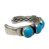 Herman Smith Jr, Bracelet, Kingman Turquoise, Sterling Silver, Navajo, 6.25"