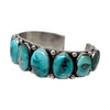 Dave Lister, Bracelet, Nevada Turquoise, Sterling Silver, Navajo, 7 1/4"