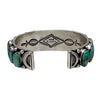 Dave Lister, Bracelet, Nevada Turquoise, Sterling Silver, Navajo, 7 1/4"