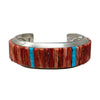 Clinton Pete, Bracelet, Kingman, Red Spiny Oyster, Navajo, Circa 2000s, 6 1/4"