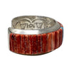 Clinton Pete, Bracelet, Kingman, Red Spiny Oyster, Navajo, Circa 2000s, 6 1/4"