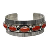 Tillie Jon, Bracelet, Coral, Sterling Silver, Navajo Handmade, 6 3/4"