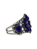 Lily Kee, Bracelet, Cluster, Lapis, Navajo, 6 1/2"