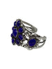 Lily Kee, Bracelet, Cluster, Lapis, Navajo, 6 1/2"