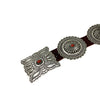 Herman Smith, Concho Belt, Mediterranean Coral, 12 Pieces, Navajo, 56 1/2"