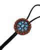 Freddie Maloney, Bolo, Mediterranean Coral, Golden Hills Turquoise, Navajo, 36"