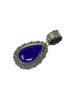 Darrell Cadman, Pendant, Lapis, Sterling Silver, Navajo, 3"