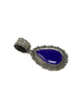 Darrell Cadman, Pendant, Lapis, Sterling Silver, Navajo, 3"