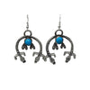 Eva Linberg, Earring, Kingman Turquoise, Cast, Navajo, 2 1/4"