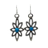 Eva Linberg, Earring, Kingman Turquoise, Cast, Navajo, 3"