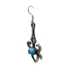 Eva Linberg, Earring, Kingman Turquoise, Cast, Navajo, 2 1/2"