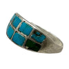 Vintage, Ring, Kingman Turquoise, Sterling Silver, Zuni, Circa 1980s, 7 1/2