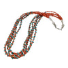 Vintage, Necklace, Coral, Kingman Turquoise, Navajo Handmade, 28"