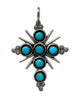 J. Coonsis, Pendant, Kingman, Sterling Silver, Zuni, Circa 2000s, 2 3/4"