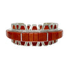 Vernon Haskie, Bracelet, Mediterranean Coral, Navajo, 6 3/4"