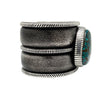 Aaron Anderson, Bracelet, Tufa Cast, China Mountain Turquoise, Navajo, 7 1/2"