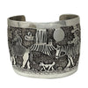 Elaine Becenti, Bracelet, Storyteller, Horses, Dog, Navajo Handmade, 7 1/2"