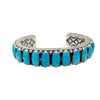 Glenn Livingston, Bracelet, Kingman Water Web Turquoise, Navajo, 7"