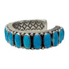 Glenn Livingston, Bracelet, Kingman Water Web Turquoise, Navajo, 7"