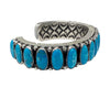 Glenn Livingston, Bracelet, Kingman Water Web Turquoise, Navajo, 7"