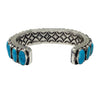 Glenn Livingston, Bracelet, Kingman Water Web Turquoise, Navajo, 7"