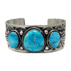 Sheila Tso, Bracelet, Kingman Water Web Turquoise, Navajo, 7"