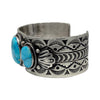 Sheila Tso, Bracelet, Kingman Water Web Turquoise, Navajo, 7"