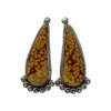 Phillip Yazzie, Earrings, Fossil Jasper, Navajo, 1 3/4"