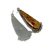 Phillip Yazzie, Earrings, Fossil Jasper, Navajo, 1 3/4"