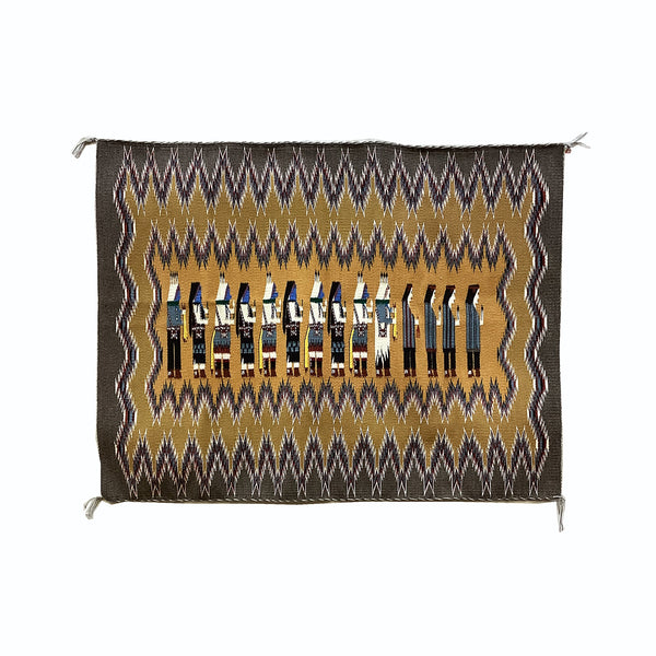 Velma Wauneka, Yei Rug, Navajo Handwoven, 45''x 34 1/2''