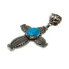 Terry Martinez, Pendant, Cross, Kingman Turquoise, Navajo, 3 3/4"