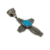 Terry Martinez, Pendant, Cross, Kingman Turquoise, Navajo, 3 3/4"