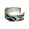 Jerrold Tahe, Bracelet, Sterling Silver, Stamped, Thick, Navajo Made, 7 3/4"