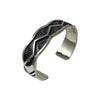 Jerrold Tahe, Bracelet, Sterling Silver, Stamped, Thick, Navajo Made, 7 3/4"