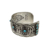 Jeremy Delgarito, Bracelet, Hogan, Kingman Turquoise, Navajo, 7"