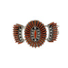 Carla Laconsello, Bracelet, Mediterranean Coral, Cluster, Zuni, 6 1/2"