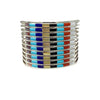 Anson and Leticia Wallace, Raised Inlay Bracelet, Multi-Stone, Zuni, 6 1/2"