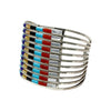 Anson and Leticia Wallace, Raised Inlay Bracelet, Multi-Stone, Zuni, 6 1/2"