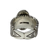 Ron Bedonie, Ring, Mediterranean Coral, Navajo Made, 9 1/2