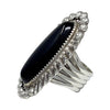 Phillip Yazzie, Ring, Black Onyx, Sterling Silver, Navajo Handmade, 9