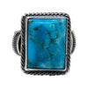 Sheila Tso, Ring, Kingman Turquoise, Navajo Handmade, 8 3/4